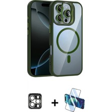Marsilyan™- iPhone 16 Pro Max Kılıf Yadigar Asil Koleksiyonu - Siyah 3D Antistatik Seramik Nano Ekran Koruyucu + Pvd Metal Kamera Lens - Gs