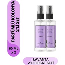 Arome'se Lavanta 2'li Parfüm Kolonya 60 ml Sprey Başlıklı Eau De Cologne