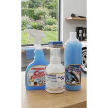 Powermax Oto Bakım ve Kişisel Hijyen Seti - Lastik Parlatıcı + Cam Temizleyici + Handlıfe El Temizleme Köpüğü 3'lü Set