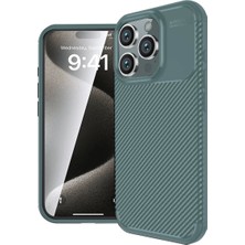 Kordify Apple iPhone 16 Pro Max Uyumlu Auto Focus Karbon Kapak Kılıf Kamera Korumalı Darbe Emici Premium Kapak