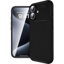 Kordify Apple iPhone 16 Uyumlu Auto Focus Karbon Kapak Kılıf Kamera Korumalı Premium Koruyucu Kapak