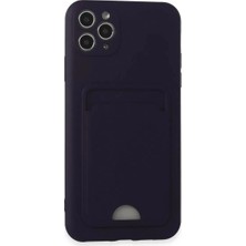 Durukar®   iPhone 11 Pro Max Kılıf Kelvin Kartvizitli Silikon - Derin Mor