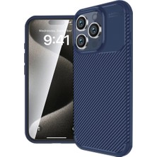 Kordify Apple iPhone 16 Pro Uyumlu Auto Focus Karbon Kapak Kılıf Kamera Korumalı Premium Koruyucu Kapak