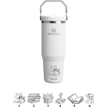 Stanley Kişiye Özel The Iceflow Flip Straw Pipetli Termos Bardak 0,89 Lt