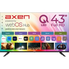 Axen AX43QFMLN-W02S 43" 109 Ekran Uydu Alıcılı Full HD QLED webOS Smart TV