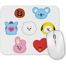Toyaso Bts BT21 Karakterler Temalı Mouse Pad