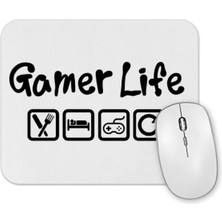Toyaso Gamer Life Eat Sleep Game Repeat Oyuncu 02 Temalı Mouse Pad 23X19CM
