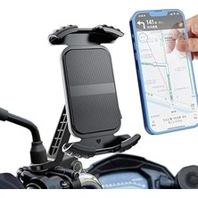 SHC4200 Apera MT27 Kilit Sistemli Ayna Bağlantılı Motosiklet Telefon Tutucu Yatay Dikey Kullanılır (MT27