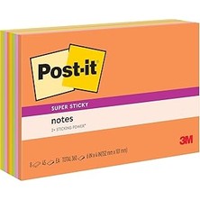 SHC4200 Post-It Super Sticky Notes, 15,2 x 10,2 Cm, Rio De Janeiro Collection, 8 Pads/paket (6445-SSP)