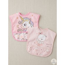 Gökçe Baby 2'lü Set Kısa Kollu Bağlamalı Ayarlanabilir Sıvı Geçirmez Aktivite ve Mama Önlüğü