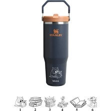 Kişiselleştirilebilir Stanley The Iceflow Flip Straw Pipetli Termos 0,89 L