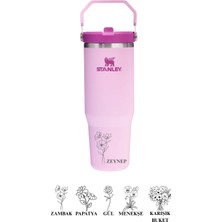 Kişiselleştirilebilir Stanley The Iceflow Flip Straw Pipetli Termos 0,89 L