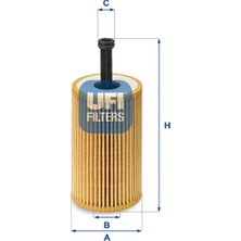 Ufi Depomix Yağ Filtresi Partner-Berlingo 96- -P106 97- -P206 98- -P306 93-01 -P307- C3 02 - 1.4-1.6 16V
