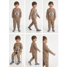 İkikareshop 2-5 Yaş Tavşan Baskılı 2 Li Çocuk Takımı