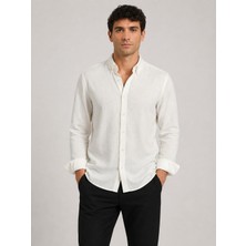 Classics Men Plus Barkod Uzun Kol Slim Fit Erkek Esnek Gömlek - 7681