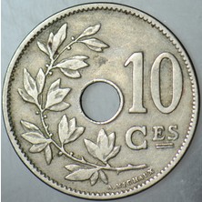Banknoting Belçika 10 Centimes 1904.