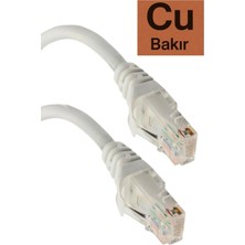Usin 5 Metre %100 Cu Tam Bakır 23 Awg Cat6 RJ45 Jacklı Lan Internet Data Network Adsl Modem Kablosu