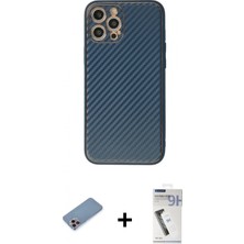 Marsilyan™- iPhone 12 Pro Kılıf Ahenk Işık - Şeffaf Uv Polymer Nano Ekran Koruyucu + Shine Kamera Lens Koruma Cam - Pe