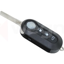 Wegna Depomix Kontak Anahtar Kumanda Koruyucu Kilif Silikon Fiat Doblo Ducato Punto Fiorino 3 Butonlu Siyah