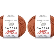 Gazzal  Baby Cotton 3454 Pamuklu Amigurumi Ipi - 2 Yumak