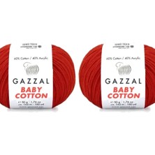Gazzal  Baby Cotton 3443 Pamuklu Amigurumi Ipi - 2 Yumak