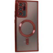 Nacario Newface Galaxy Note 20 Kılıf Kross Magneticsafe Kapak - Kırmızı