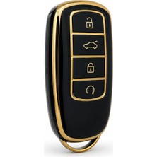 Lüx Chery Tiggo 8 Pro Omoda 5 Tiggo 7 Avantgarde Nano Anahtar Kılıfı Siyah Gold Renk 1.ci Kalite