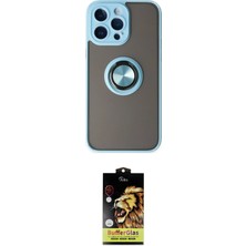 Cepte Apple Uyumlu iPhone 14 Pro Max Kılıf Yörünge Çizgi Ikili Koruma Seti Najmaddin
