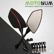 MOTONUM Yamaha mt 07 Dekorlu Ayna-Kırmızı RENK-MKM26978