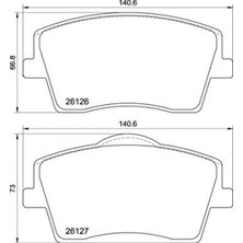 Valeo Depomix Ön Balata Volvo XC40 1.5t3 2.0d3 D4 T2 T4 T5 Hybird 2017 17 Jant