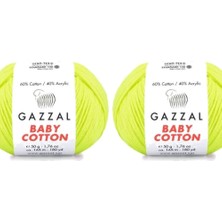 Gazzal  Baby Cotton 3462 Pamuklu Amigurumi Ipi - 2 Yumak