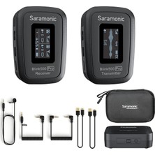 Saramonic BLINK500 Pro B1 2.4g Dslr Kameralı Telefonlar Için Kablosuz Yaka Yaka Mikrofon Sistemi Video Kaydı Için Kondenser Klipsli Mini Mikrofon Mikrofonlar Vlog Verici Alıcı Şarj Kutusu ile