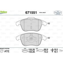 Valeo Depomix Ön Fren Balatasi Corsa F E 19 Mokka E 20 208 19 2008 19 C4 20 Ds3 18