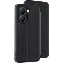 Nacario Newface Poco X7 Kılıf Flip Cover - Siyah