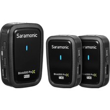Saramonic BLINK500 Prox Q20 Kablosuz Yaka Mikrofonları, Kamera, Pc, Iphone, Android, Kayıt Röportajı, Vlog'lar Için 10 Saat Pil Şarj Edilebilir Kablosuz Mikrofon