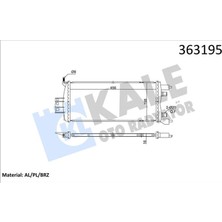 Kale Depomix Renault Scenic Iv Grand Scenic Iv 1.5dci 16 mt Ara Soğutucu Brazing 456X198X16 Su Radyatör