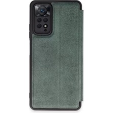 Nacario Newface Redmi Note 12 4g Kılıf Flip Cover - Koyu Yeşil