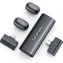 Saramonic Air Se Kablosuz Yaka Mikrofonu, 48KHZ/24BIT, Iphone, Android, Pc Için Usb-C ve Yıldırım Mini Mikrofon, Vlog, Yayın, Youtube, Röportajlar Için Yaka Mikrofonu