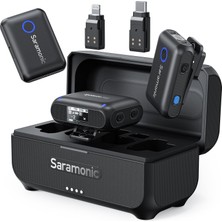 Saramonic BLINK500B2+ iPhone Android Type-C Akıllı Telefon Kamerası Için Kablosuz Yaka Mikrofonu, 150 M Menzil, 20 Saat Pil Ömrü, Canlı Yayın Için Kablosuz Yaka Mikrofonu,