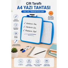 ArtMaster Mavi Çift Taraflı Yazı Tahtası 1 Adet Keyroad 20X30 cm Plastik Kolay Silinebilir Beyaz Yazı Tahtası Büro Etkinlik