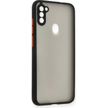 Nacario Newface Galaxy A11 Kılıf Montreal Silikon Kapak - Siyah