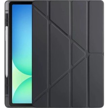 Nacario Newface Ipad 13 (2024) Kılıf Kalemlikli Hugo Tablet Kılıfı - Siyah