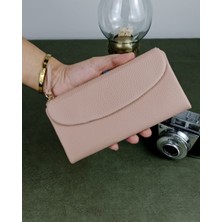Tulum Model Hakiki Deri Telefon Bölmeli Kadın Cüzdan