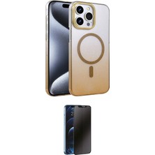 Cepte Apple Uyumlu iPhone 15 Pro Max Kılıf Ahenk Doku Özel Seri Ikili Koruma Seti Najmaddin