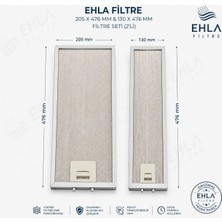 Ehla Filtre Esty 1390,1350 Aspiratör Filtre Seti