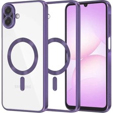 Nacario Newface Galaxy A07 4g Kross Magneticsafe Kapak - Mor