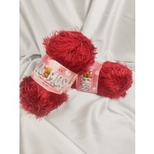 Sultan Yumoş Sakallı Kırmızı El Örgü Ipi 100GR. (2 Adet) - Renk: 20