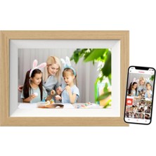 Braun Phototechnik Digiframe 10W Wifi Dijital Wifi Resim Çerçevesi 25,7cm 10,1 Inç Eek: C (A - G) 1280 x 800 Piksel 32GB Kayın