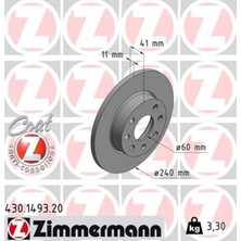 Zimmermann Depomix Ön Fren Aynasi Corsa C 1.0-1.2 16V 01 11 240X11X4DL Dolu