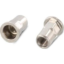 Kazey Teknik M4 Yarımaltıgen Flanslı Inoks Somun Perçin PASLANMAZ-A2-304